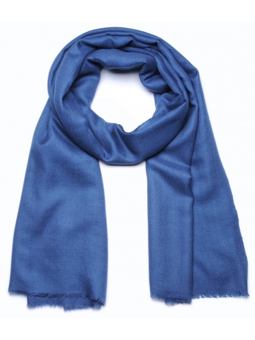 pashmina Azuurblauw - 100% handgeweven sjaal