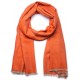 SWAN ARANCIONE, Scialle vera pashmina 100% Cashmere reversibile