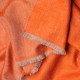 SWAN ARANCIONE, Scialle vera pashmina 100% Cashmere reversibile