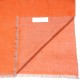 SWAN ARANCIONE, Scialle vera pashmina 100% Cashmere reversibile