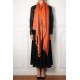 SWAN ORANGE, Schal echter reversible pashmina 100% handgewebter Kaschmir