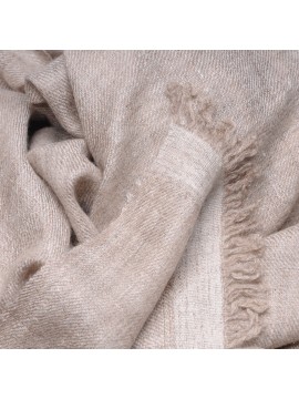 TOOSH PASHMINA Natuurlijk lichtbeige Echte Pashmina 100% kasjmier