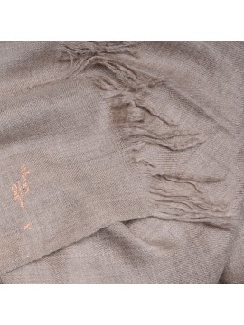 YANDER BEIGE XXL, giant Pashmina shawl 100% hand-spun cashmere