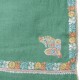 ASHA CELADON, real pashmina 100% cashmere with handmade embroideries