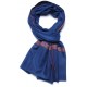 ASHA INDIGO, real pashmina 100% cashmere with handmade embroideries