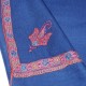 ASHA INDIGO, real pashmina 100% cashmere with handmade embroideries