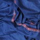 ASHA INDIGO, real pashmina 100% cashmere with handmade embroideries