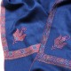 ASHA INDIGO, real pashmina 100% cashmere with handmade embroideries