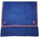 ASHA INDIGO, real pashmina 100% cashmere with handmade embroideries