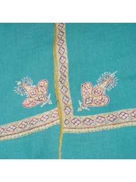 ASHA LAGOON, real pashmina 100% cashmere with handmade embroideries