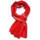 ASHA RED, real pashmina 100% cashmere with handmade embroideries