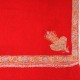 ASHA RED, real pashmina 100% cashmere with handmade embroideries