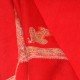 ASHA RED, real pashmina 100% cashmere with handmade embroideries