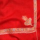 ASHA RED, real pashmina 100% cashmere with handmade embroideries