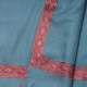 AXEL BLUE XXL, Real embroidered pashmina shawl 100% cashmere