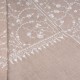 BIANCA BEIGE, echte Pashmina stola 100% handgeborduurd cashmere