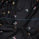 MARIPOSA BLACK, real embroidered pashmina shawl 100% cashmere