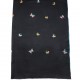 MARIPOSA BLACK, real embroidered pashmina shawl 100% cashmere