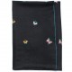 MARIPOSA BLACK, real embroidered pashmina shawl 100% cashmere