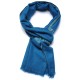 TARA BLAUW, echte Pashmina-stola 100% handgeborduurd cashmere