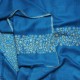 TARA BLEU, étole véritable Pashmina 100% cachemire brodé main