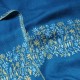 TARA BLEU, étole véritable Pashmina 100% cachemire brodé main