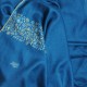 TARA BLUE, real pashmina 100% cashmere with handmade embroideries