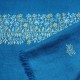 TARA BLEU, étole véritable Pashmina 100% cachemire brodé main