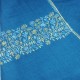 TARA BLEU, étole véritable Pashmina 100% cachemire brodé main