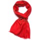 TARA ROSSO, stola vera Pashmina 100% cashmere ricamata a mano