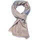 PALLA BEIGE, met de hand geborduurde 100% kasjmier pashmina stola