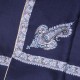 ASHLEY NAVY, hand-embroidered 100% cashmere pashmina shawl