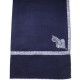 ASHLEY NAVY, echter Pashmina-Schal aus 100% Kaschmir, handbestickt