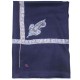 ASHLEY NAVY, hand-embroidered 100% cashmere pashmina shawl