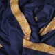 NOMI NAVY, hand-embroidered 100% cashmere pashmina shawl