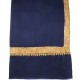 NOMI NAVY, scialle in pashmina 100% cashmere ricamato a mano