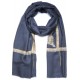 ASHLEY GRIGIO, scialle in pashmina ricamato a mano in 100% cashmere