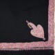 ASHLEY BLACK, hand-embroidered 100% cashmere pashmina shawl