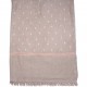 BETTY BEIGE, hand-embroidered 100% cashmere pashmina shawl