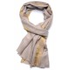 ZARI BEIGE, Handwoven cashmere pashmina Stole and lurex