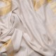 ZARI LIGHT BEIGE, Handwoven cashmere pashmina Stole and lurex