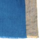 ZARI BLAUW, Pashmina stola 100% cashmere en lurex