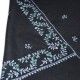 SARA BLACK, real pashmina 100% cashmere with handmade embroideries