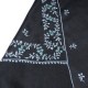 SARA BLACK, real pashmina 100% cashmere with handmade embroideries