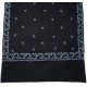 SARA BLACK, real pashmina 100% cashmere with handmade embroideries