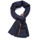 ALMA NAVY, real pashmina 100% cashmere with handmade embroideries