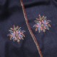 ALMA NAVY, real pashmina 100% cashmere with handmade embroideries