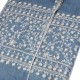 PALLA BLAUW, met de hand geborduurde 100% kasjmier pashmina stola