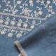 PALLA BLUE, hand-embroidered 100% cashmere pashmina stole