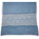 PALLA BLUE, hand-embroidered 100% cashmere pashmina stole